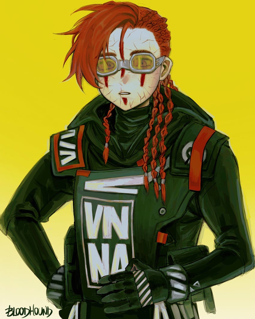 bloodhound and road warrior bloodhound (apex legends) drawn by min_tian_zai_hua