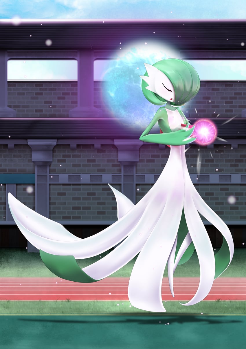 gardevoir (pokemon and 1 more) drawn by kazunari_(ancvb2sdixjq3vy)
