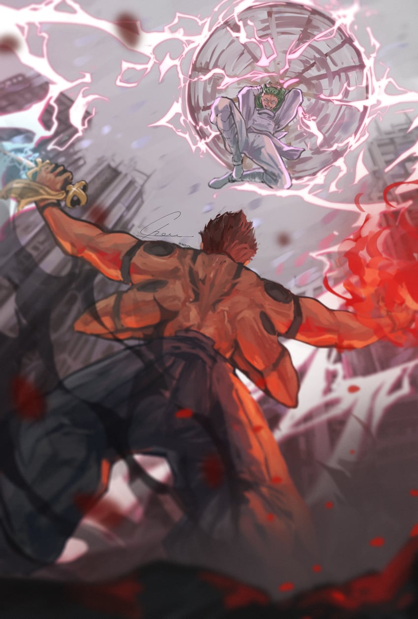 ryoumen sukuna and kashimo hajime (jujutsu kaisen) drawn by tomorrow4431