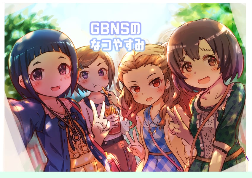 shiragiku hotaru, seki hiromi, matsuo chizuru, and okazaki yasuha (idolmaster and 1 more) drawn by hayasaka_(neoneet)