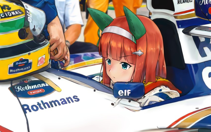 silence suzuka and ayrton senna (umamusume and 1 more) drawn by balladeluce