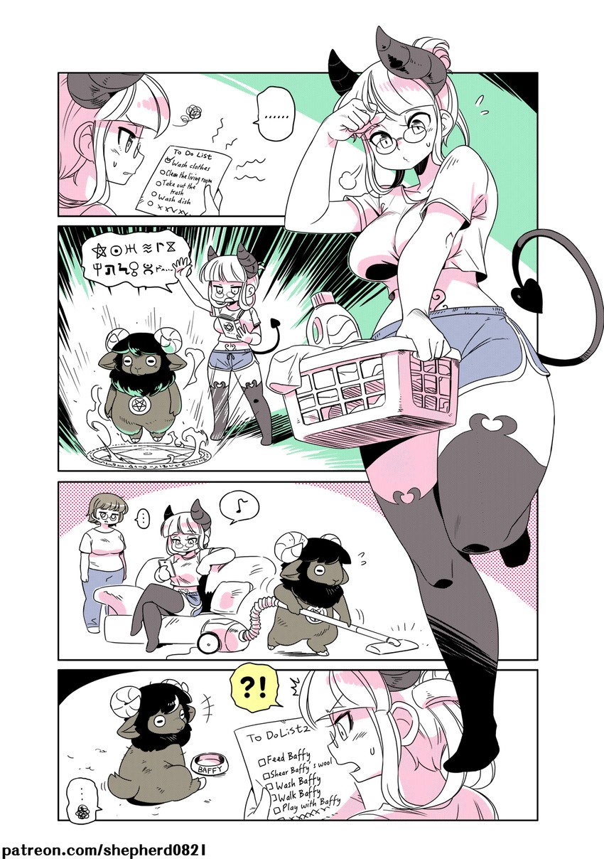 zoey, baffy, and zoey's sister (modern mogal) drawn by shepherd0821