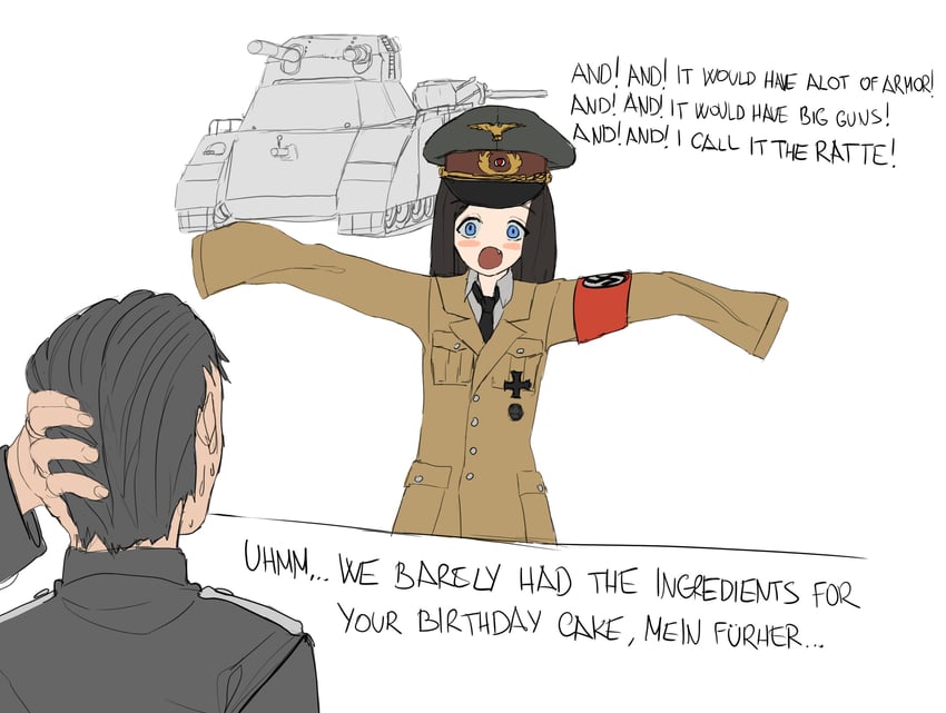 adolf hitler (original and 1 more) drawn by pokoooo_(fartsonist)