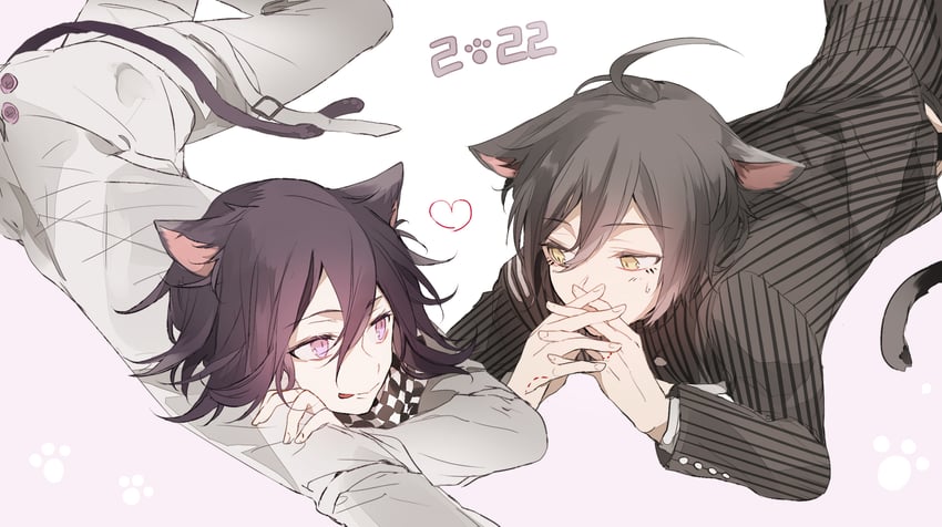 oma kokichi and saihara shuichi (danganronpa and 1 more) drawn by konohana_inori