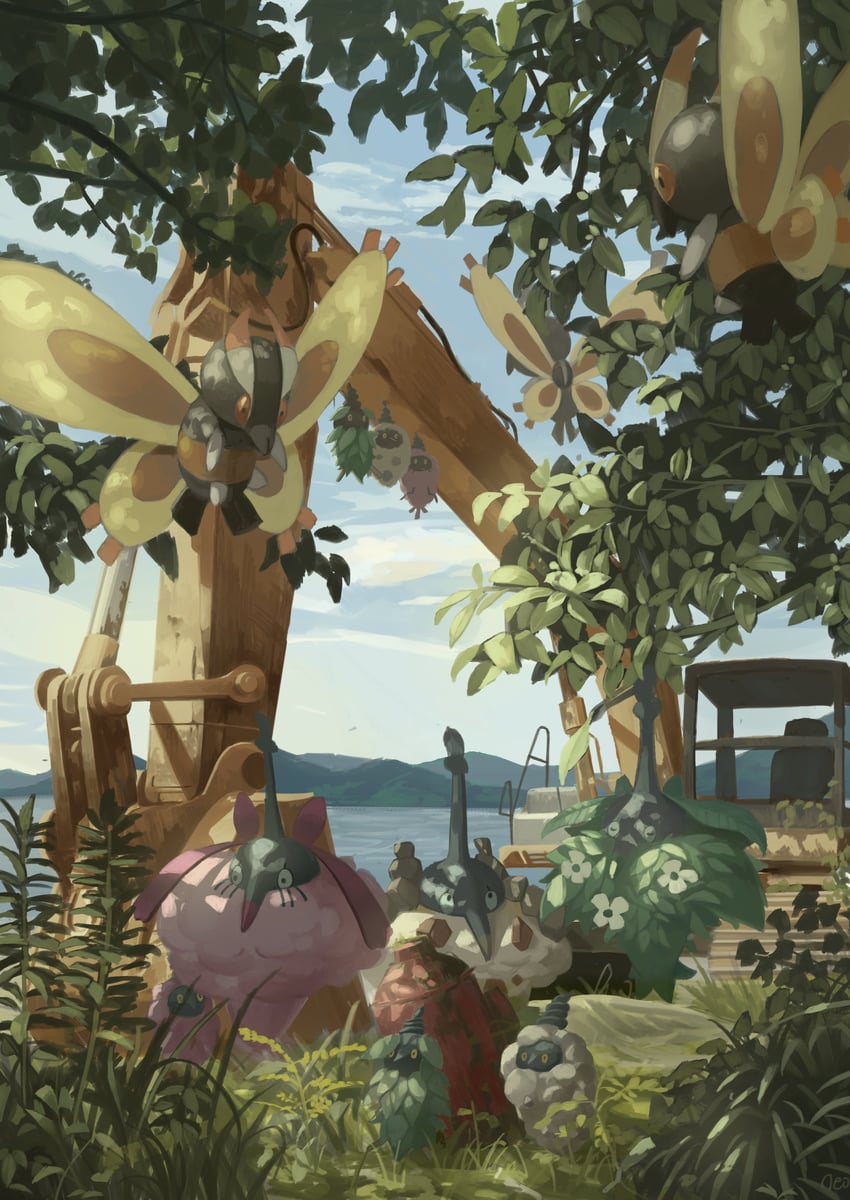 burmy, wormadam, and mothim (pokemon) drawn by king_joe_(neoroto)