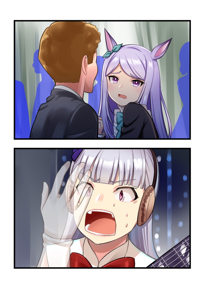 gold ship, mejiro mcqueen, marty mcfly, lorraine baines, and mark dixon (umamusume and 1 more) drawn by dl2go