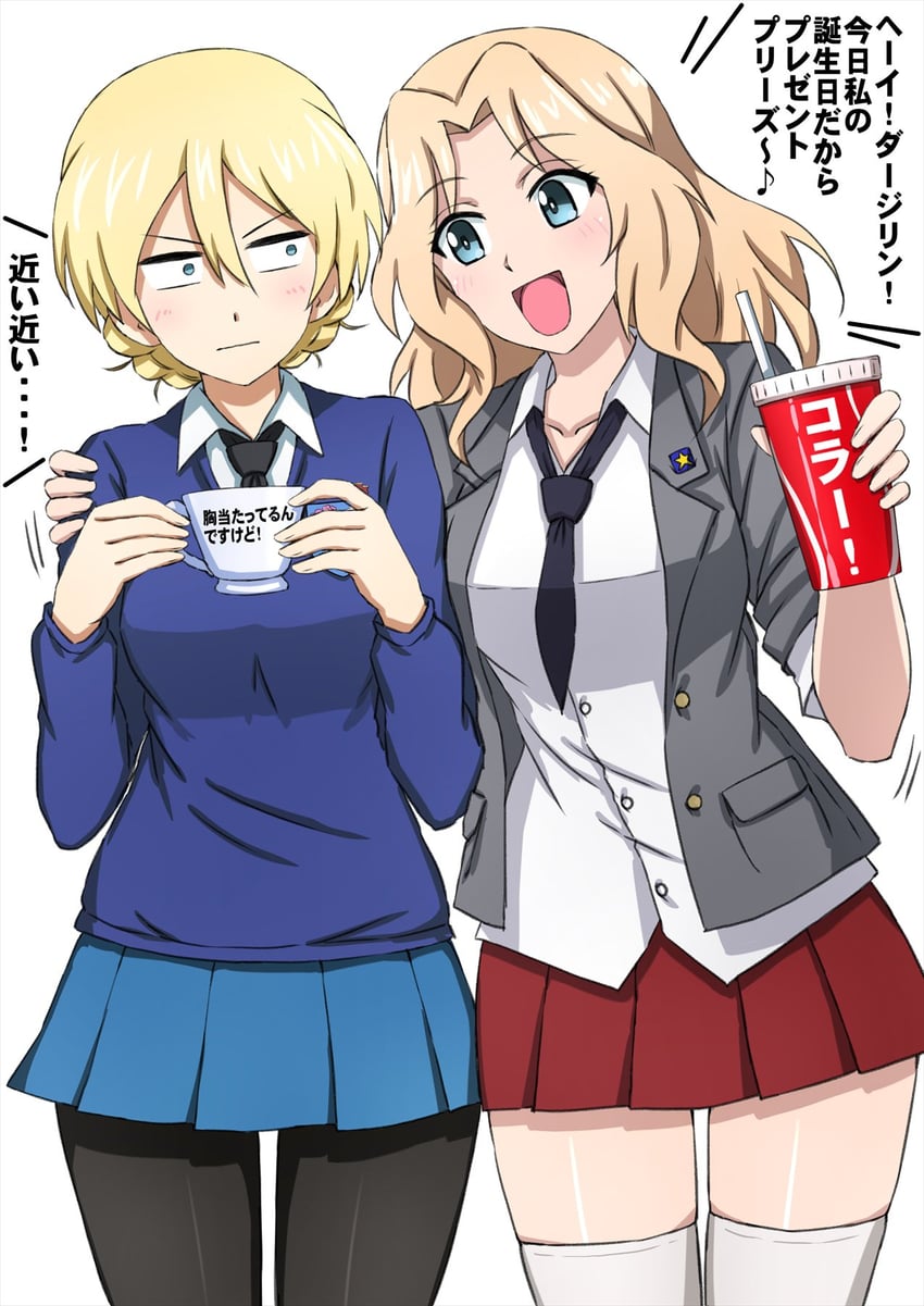 darjeeling and kay (girls und panzer) drawn by omachi_(slabco)