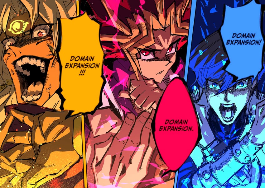 muto yugi, kaiba seto, yami yugi, yami marik, and marik ishtar (yu-gi-oh! and 2 more) drawn by sonic1nstinct