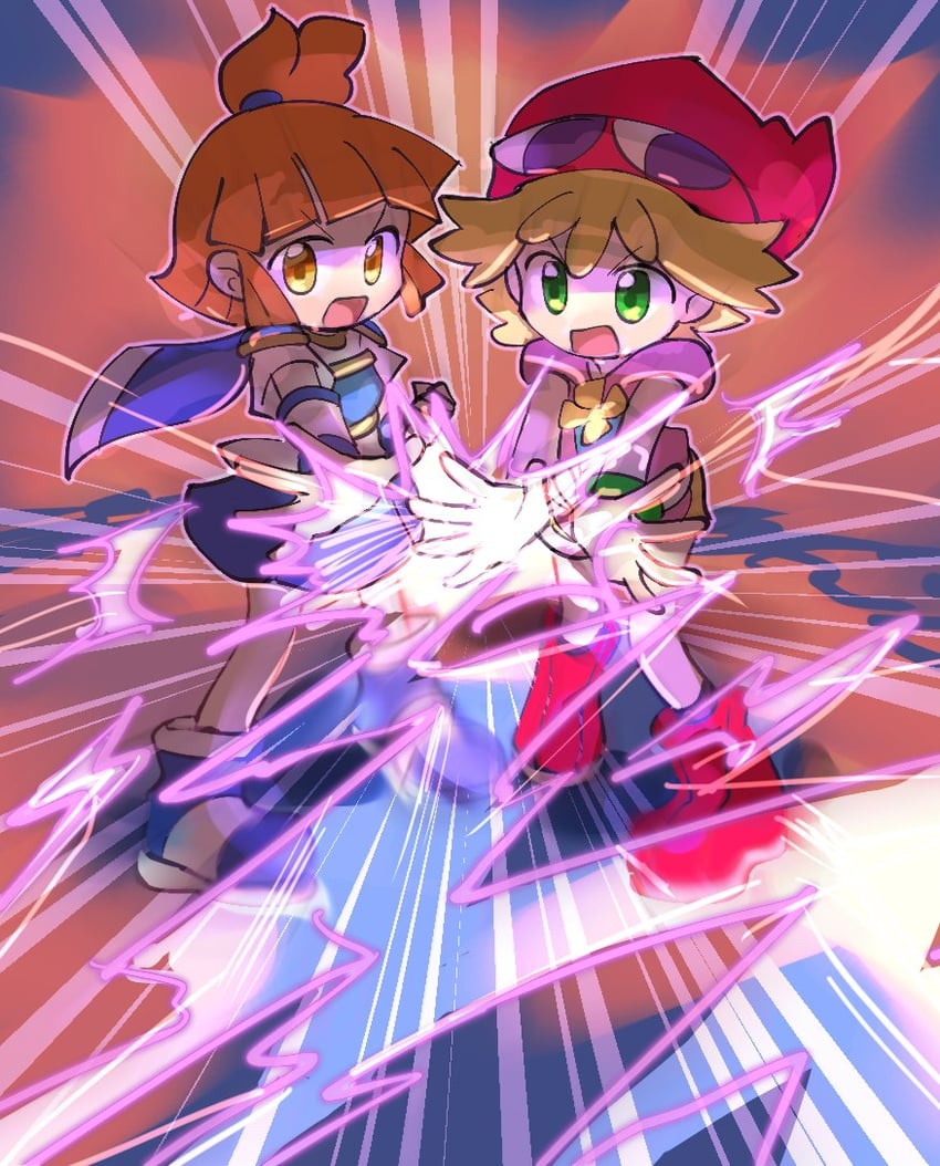 arle nadja and amitie (puyopuyo and 1 more) drawn by rasu_(pixiv9799832)