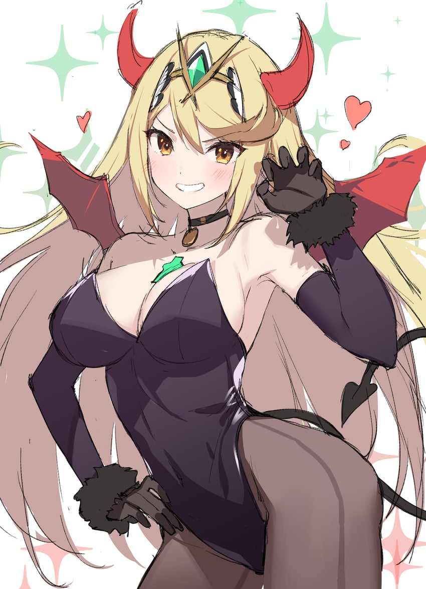 mythra (xenoblade chronicles and 1 more) drawn by green322