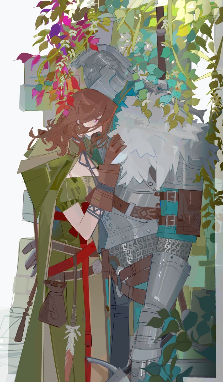 bearer of the curse and emerald herald (dark souls and 1 more) drawn by nslacka
