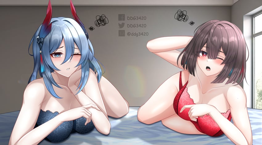 hanya and xueyi (honkai and 1 more) drawn by d.d.g_(ddg3420)