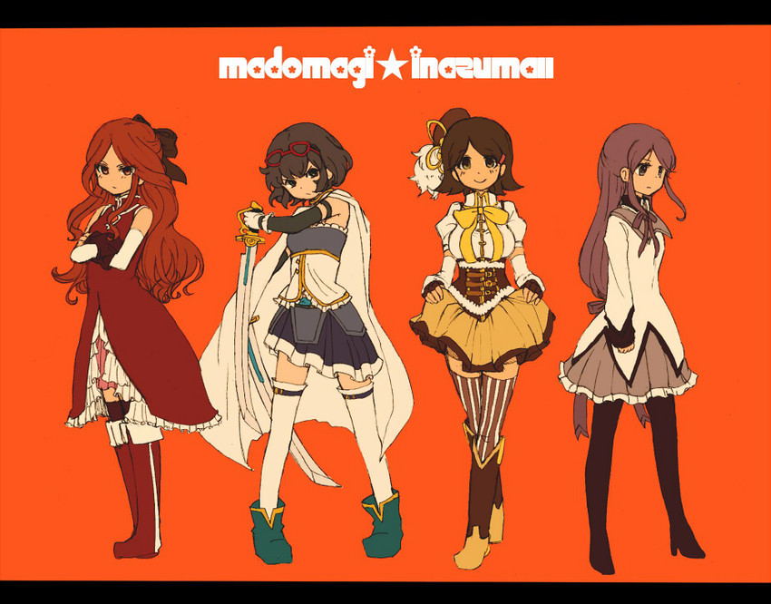 akemi homura, miki sayaka, sakura kyoko, tomoe mami, otonashi haruna, and 3 more (mahou shoujo madoka magica and 1 more) drawn by yuatamaku