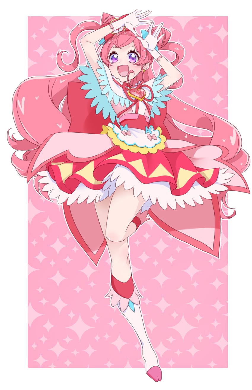 nagomi yui and cure precious (precure and 1 more) drawn by cacao_(99chocolove99)