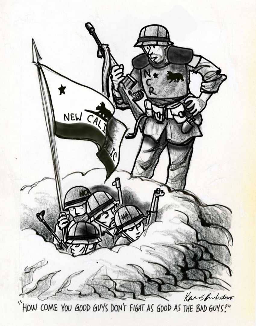 ncr trooper (fallout and 1 more) drawn by kronos_co