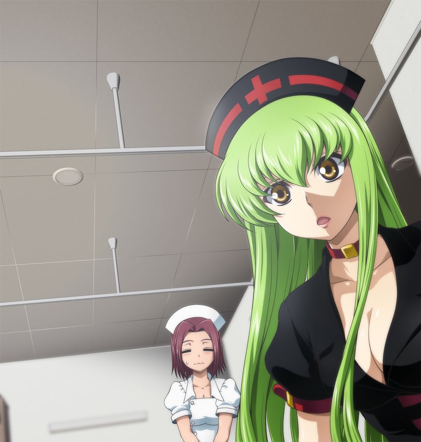 c.c. and kouzuki kallen (code geass and 2 more) drawn by kaname_aomame