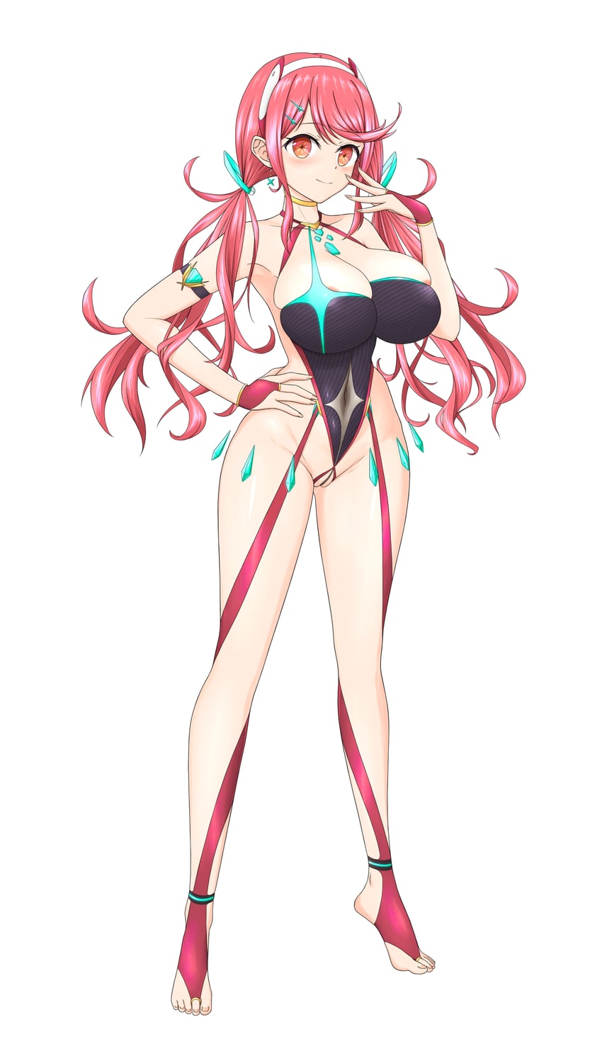 pyra (xenoblade chronicles and 1 more) drawn by feichu_keju