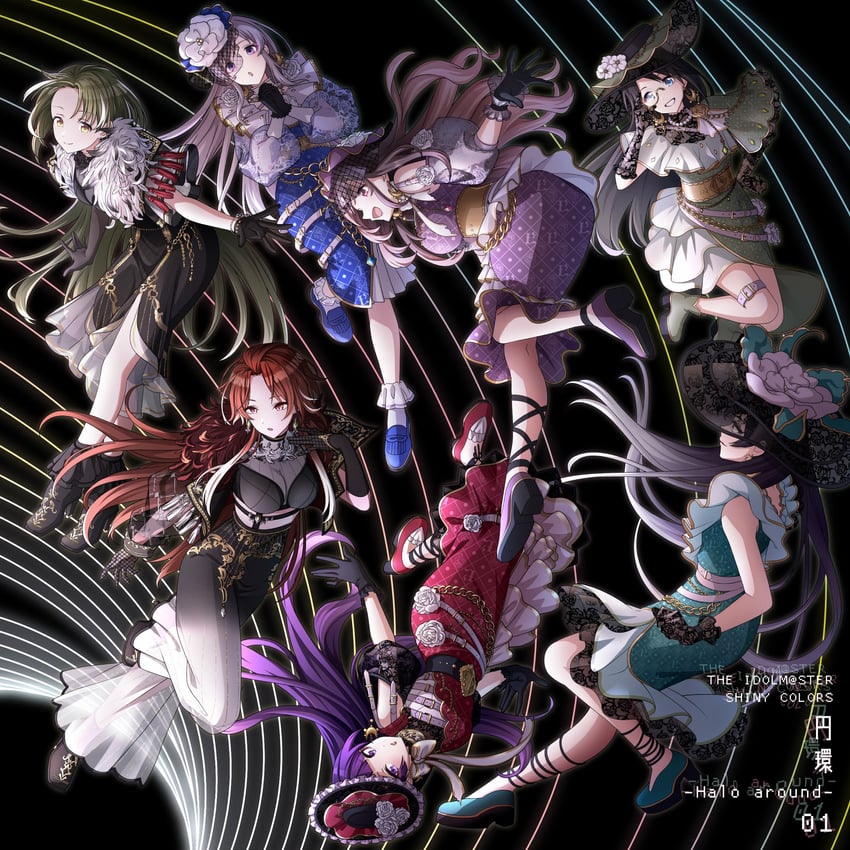 shirase sakuya, tsukioka kogane, tanaka mamimi, yukoku kiriko, mitsumine yuika, and 2 more (idolmaster and 1 more)