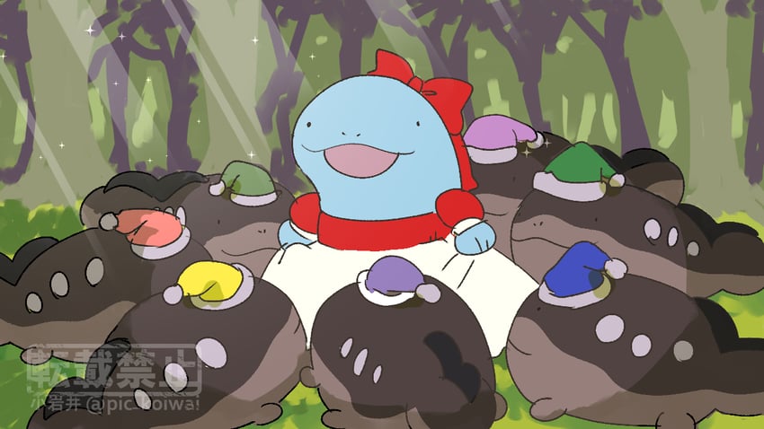 quagsire and snow white (pokemon and 1 more) drawn by pic_koiwai