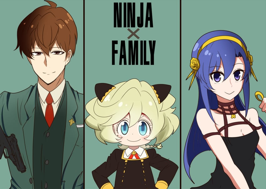 yor briar, anya, twilight, kazanari tsubasa, elfnein, and 1 more (spy x family and 1 more) drawn by nabeiro_kin