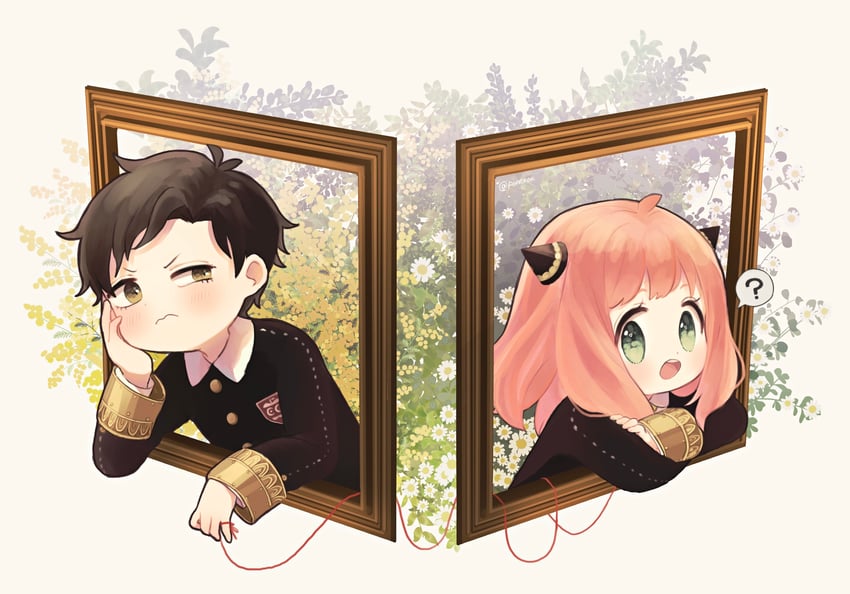anya and damian desmond (spy x family) drawn by kohori