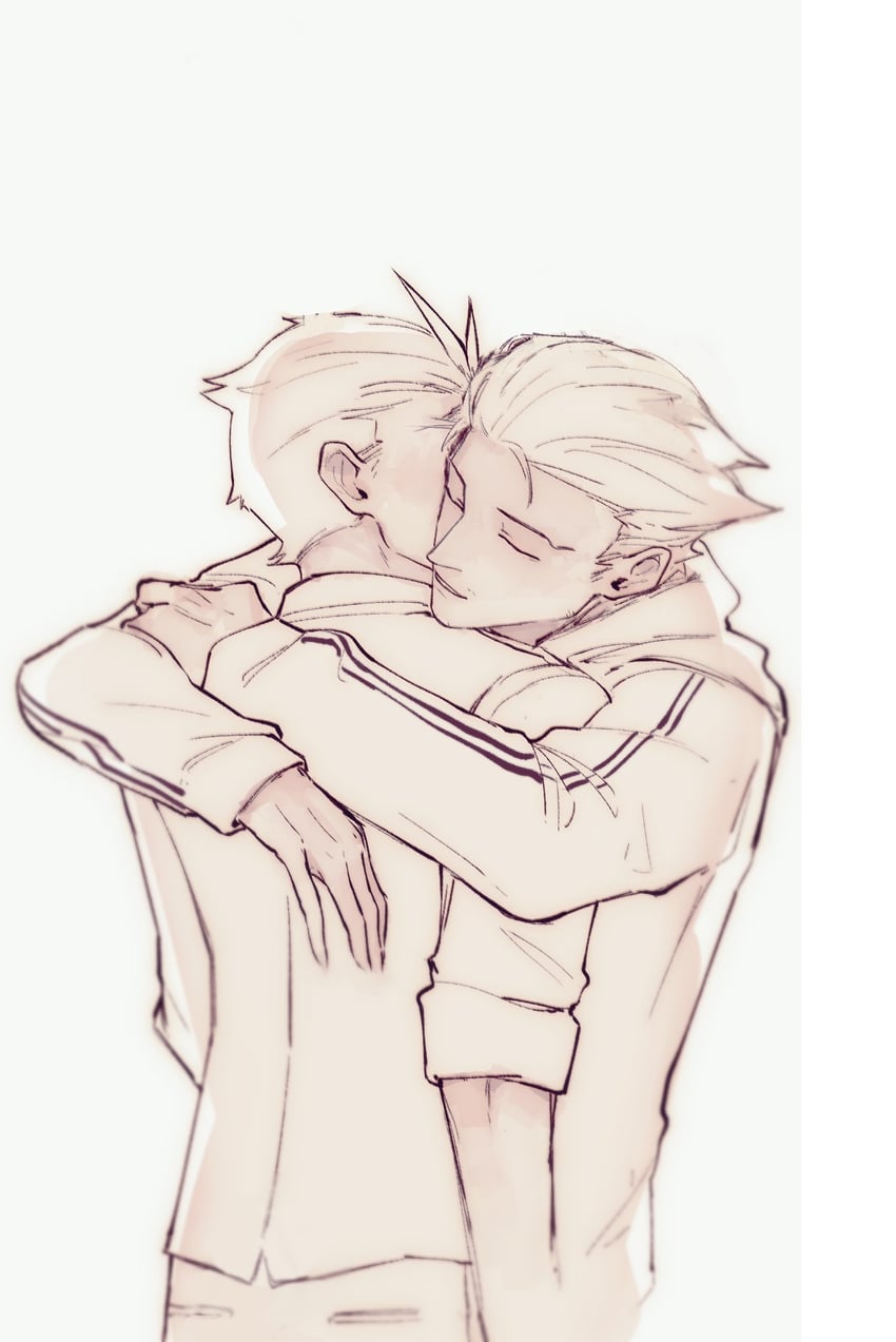 phoenix wright and apollo justice (ace attorney) drawn by e_schaton