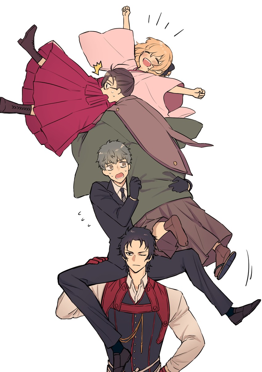 okita souji, saitou hajime, hijikata toshizou, and yamanami keisuke (fate and 2 more) drawn by itokon300