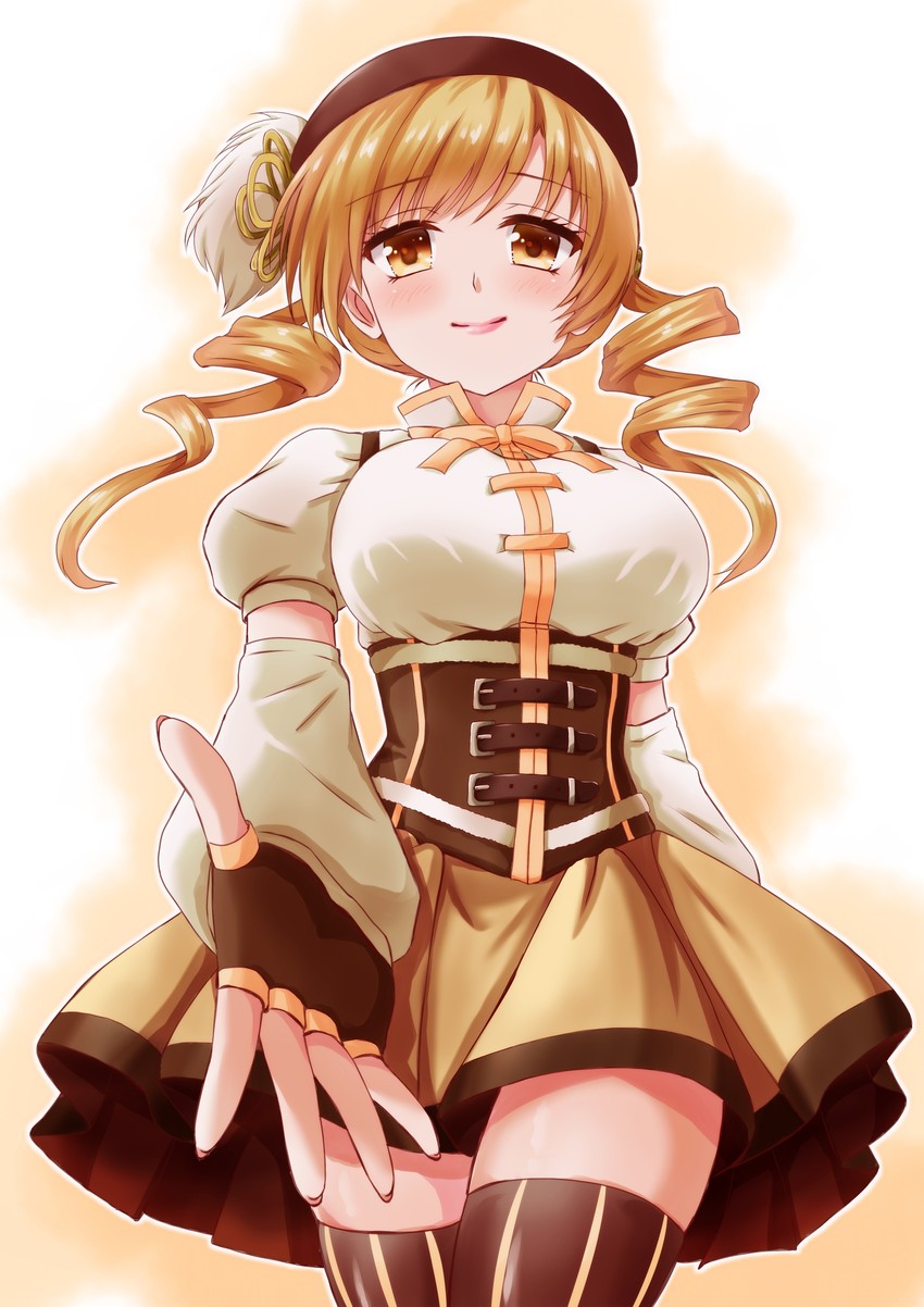 tomoe mami (mahou shoujo madoka magica) drawn by kosei_(nick_miko)
