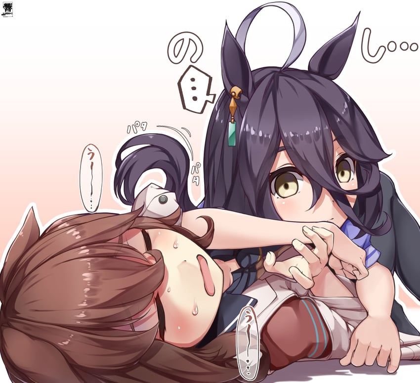 agnes tachyon and manhattan cafe (umamusume) drawn by hibiki_(zerocodo)