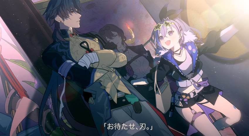 kafka, silver wolf, and blade (honkai and 1 more) drawn by zassyoku_dd