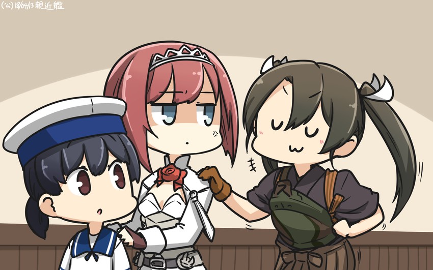 zuikaku, ark royal, zuikaku kai ni, and hiburi (kantai collection) drawn by hamu_koutarou