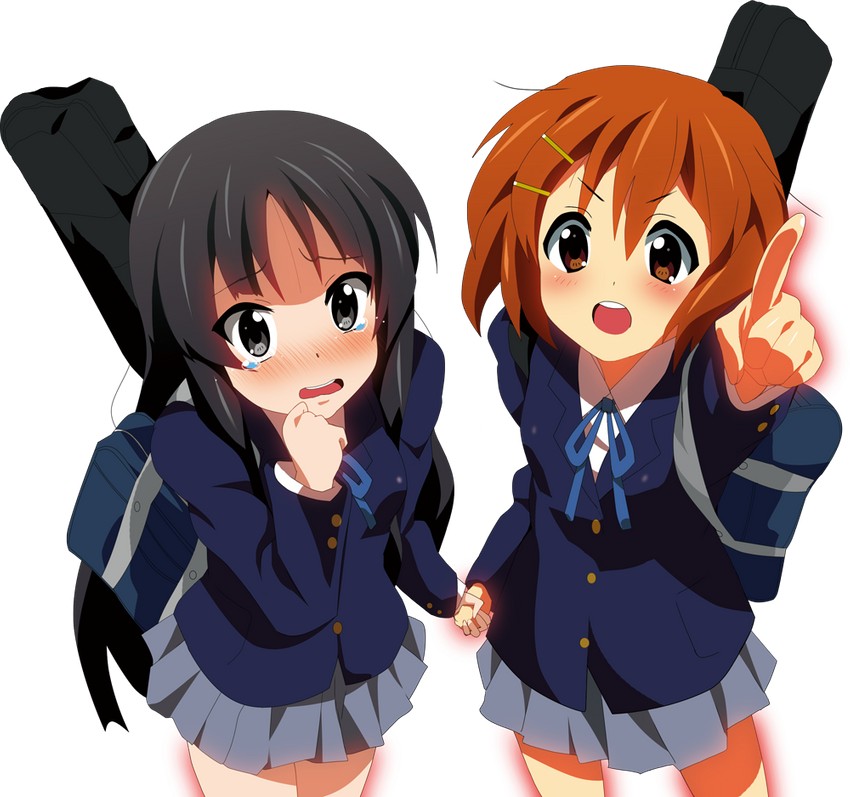 akiyama mio and hirasawa yui (k-on!) drawn by oyu_no_kaori