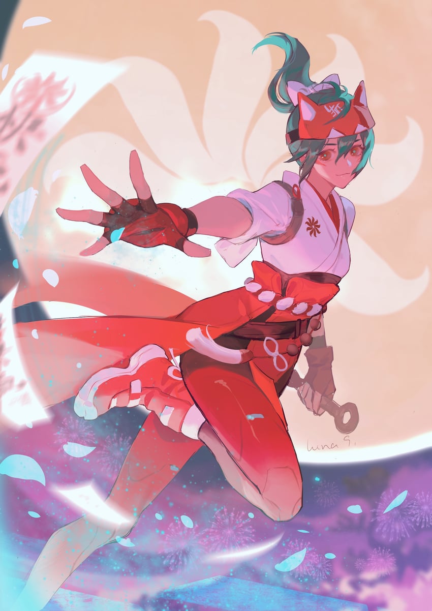 kiriko (overwatch and 1 more) drawn by luna-9