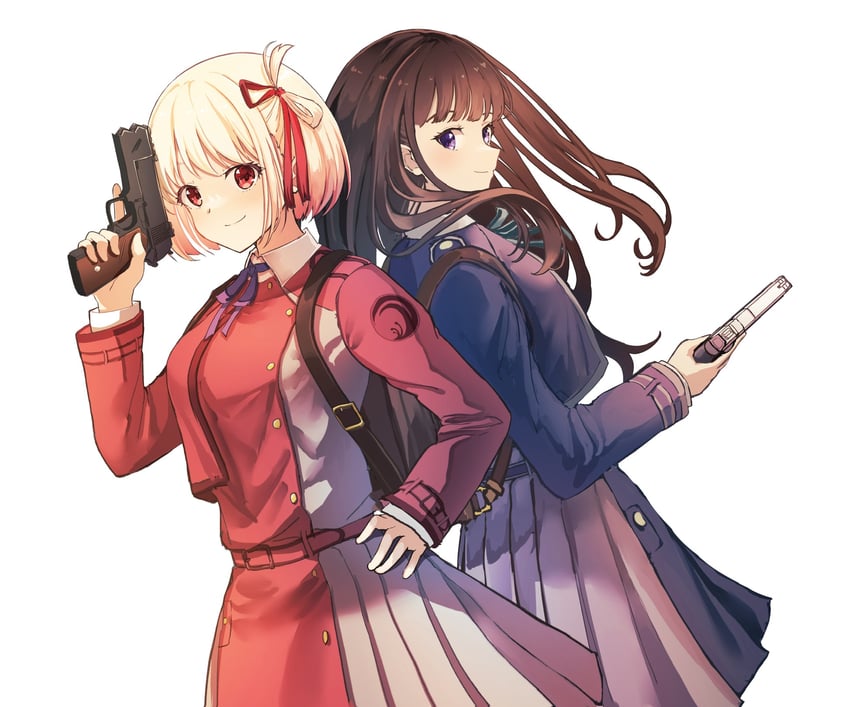 nishikigi chisato and inoue takina (lycoris recoil) drawn by aoi_hane