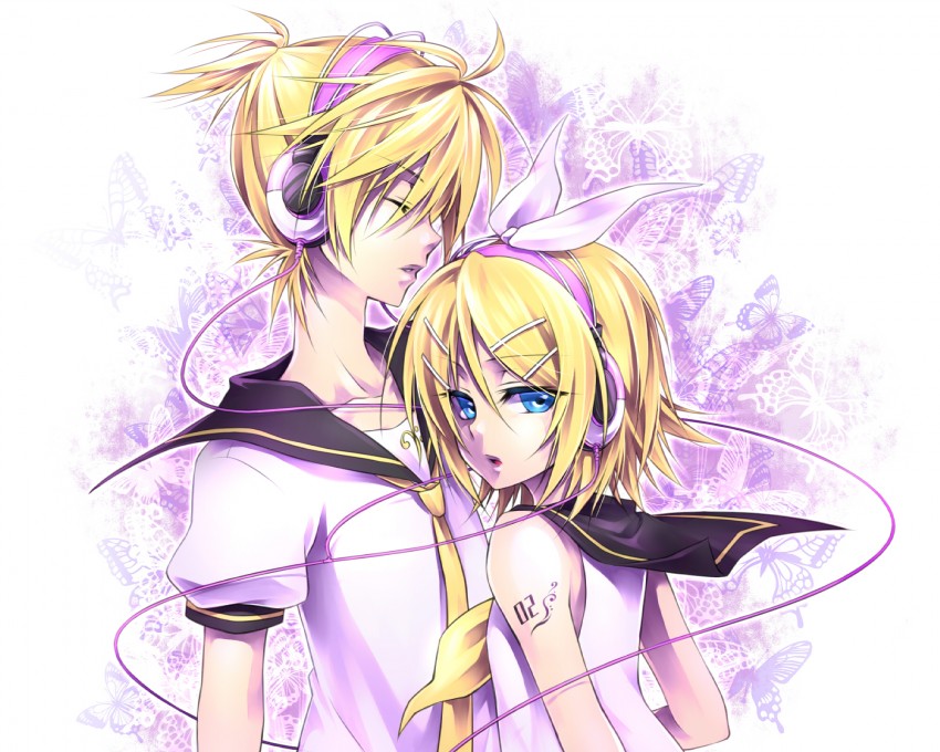 kagamine rin and kagamine len (vocaloid) drawn by ueno_tsuki