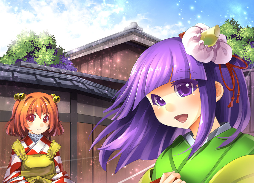 hieda no akyuu and motoori kosuzu (touhou) drawn by umigarasu_(kitsune1963)