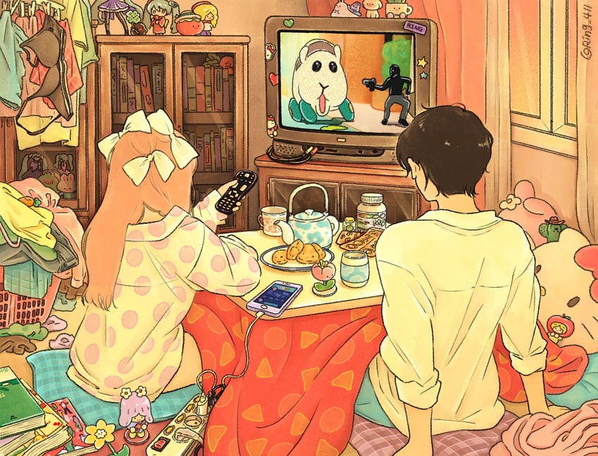 hatsune miku, hello kitty, my melody, and shiromo (original and 5 more) drawn by ring_411