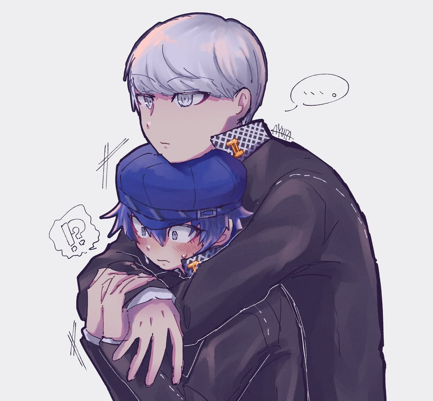 narukami yu and shirogane naoto (persona and 1 more) drawn by ayufa