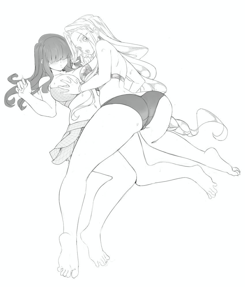 kakure meme and utsukushisugi mimimi (kimi no koto ga dai dai dai dai daisuki na 100-nin no kanojo) drawn by hornfelstone