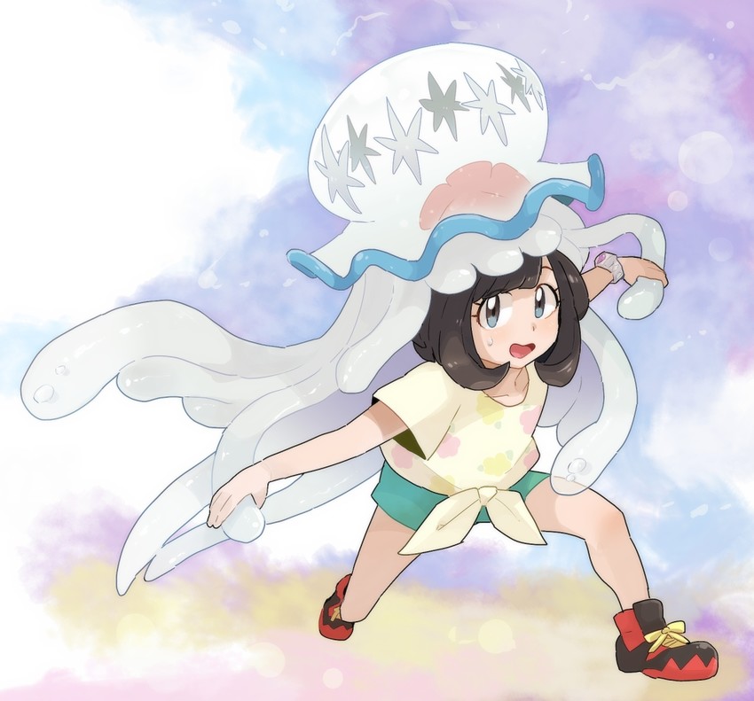 selene and nihilego (pokemon and 1 more) drawn by chiimako
