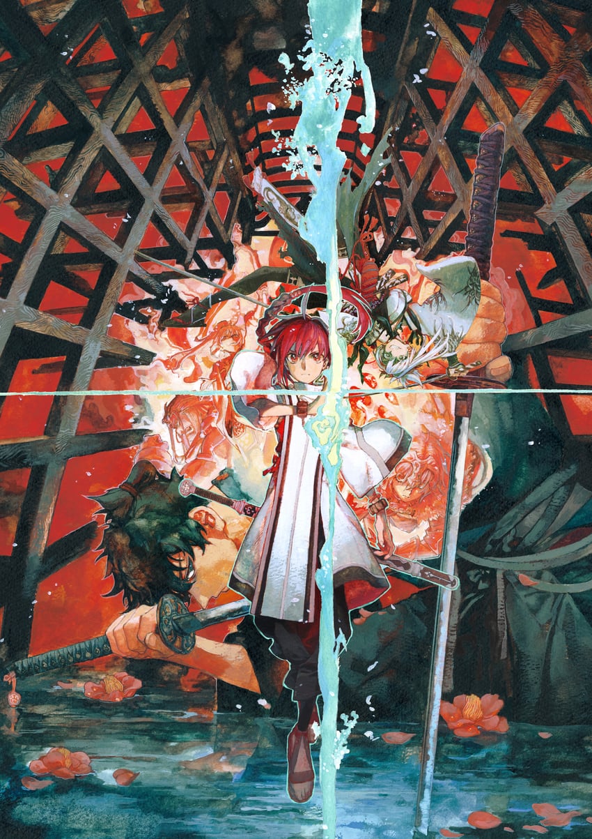 jeanne d'arc alter, miyamoto musashi, yamato takeru, miyamoto iori, archer, and 1 more (fate and 1 more) drawn by wataru_rei