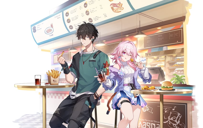 march 7th and dan heng (honkai and 1 more)