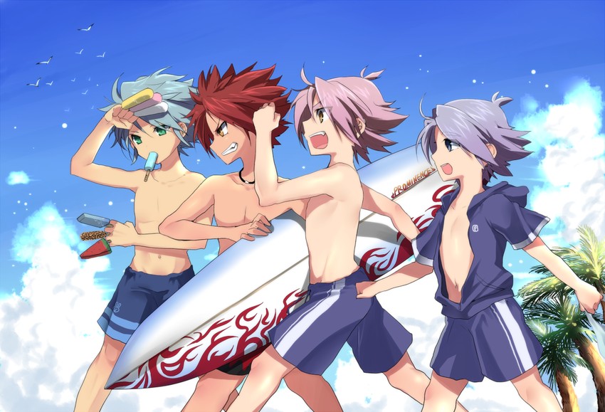 fubuki shirou, nagumo haruya, suzuno fuusuke, and fubuki atsuya (inazuma eleven) drawn by mataro_(matarou)