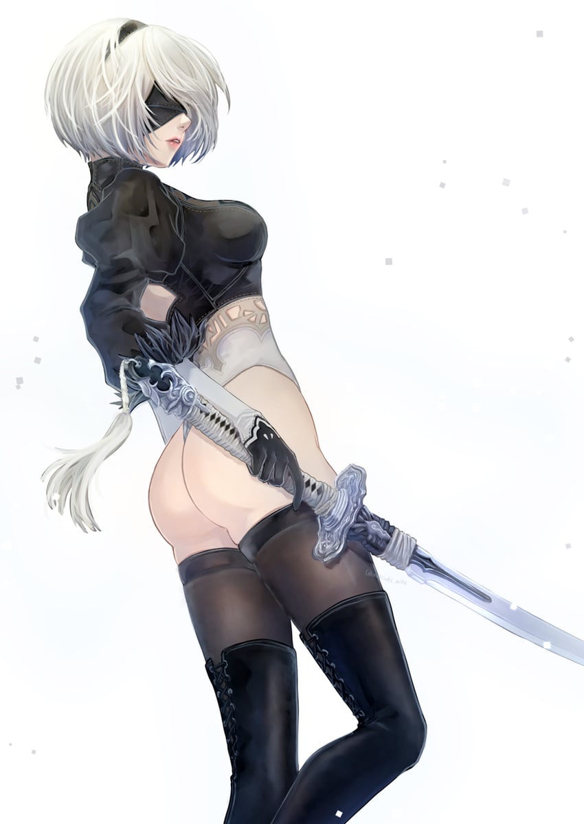 2b (nier and 1 more) drawn by mitsuki_nite