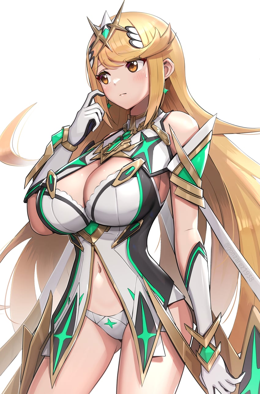mythra (xenoblade chronicles and 1 more) drawn by gonzarez