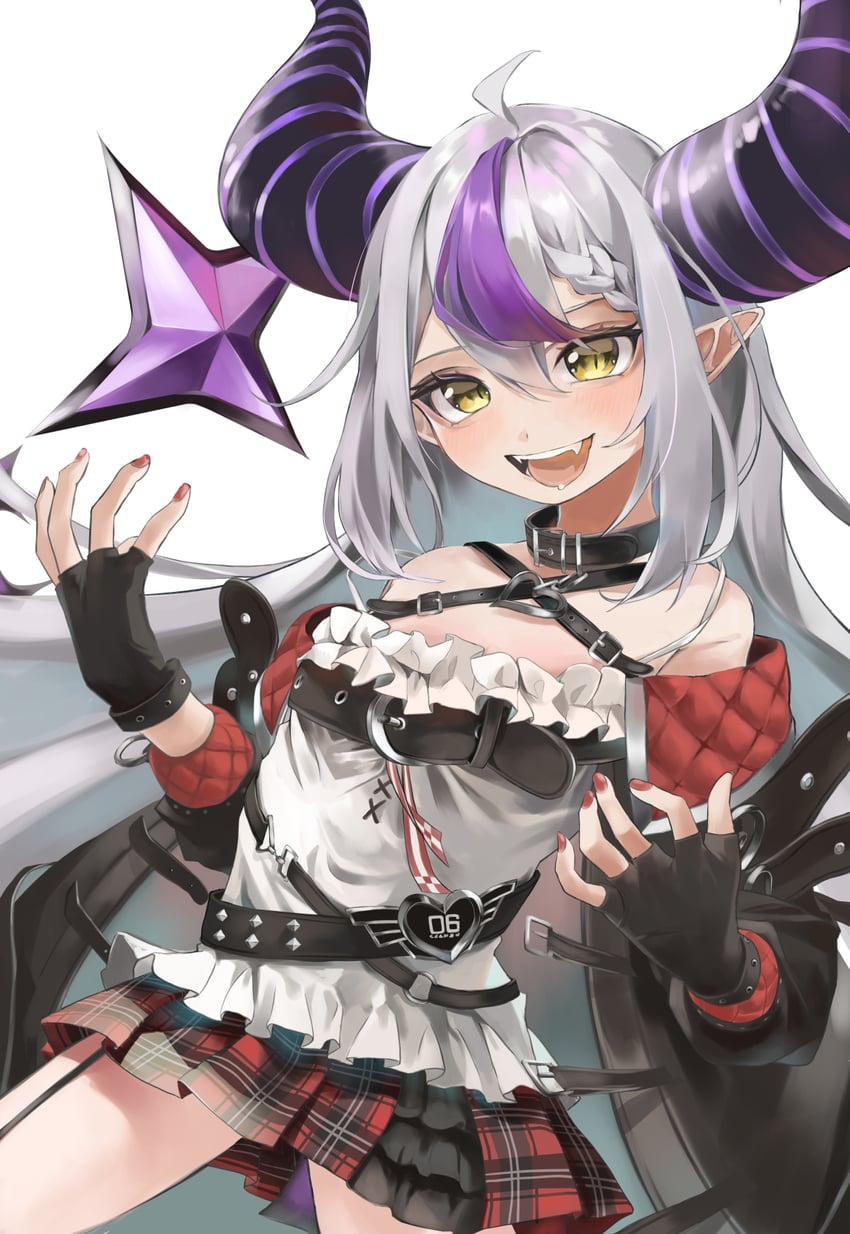 sakamata chloe and la+ darknesss (hololive) drawn by mugi_0