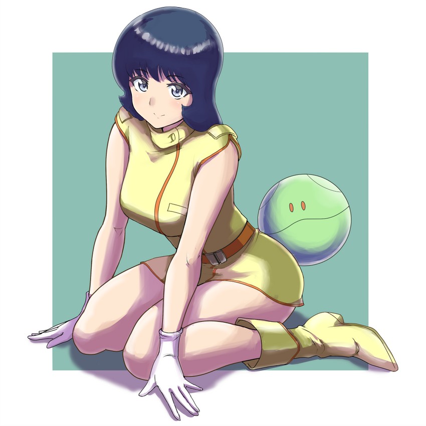haro and fa yuiry (gundam and 1 more) drawn by hiroyama_(hpzg5374)