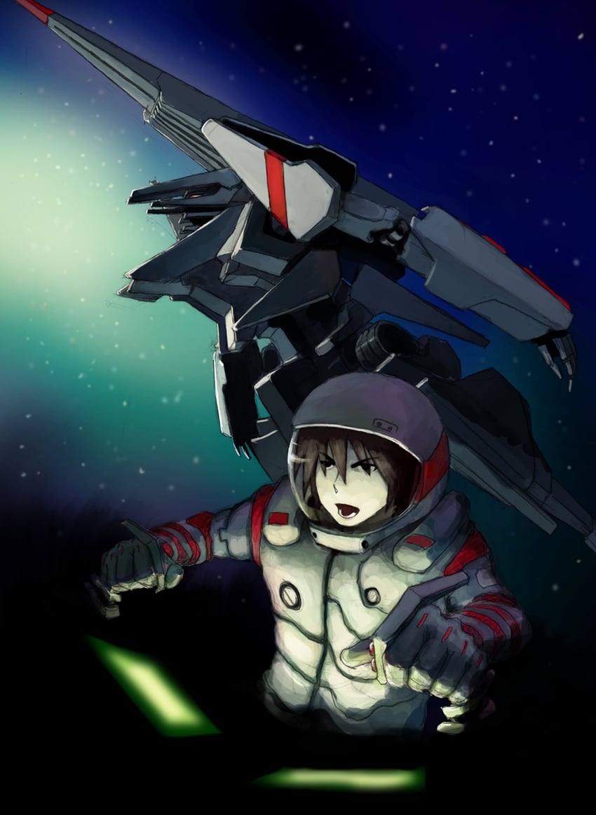 tanikaze nagate and tsugumori (sidonia no kishi) drawn by yona
