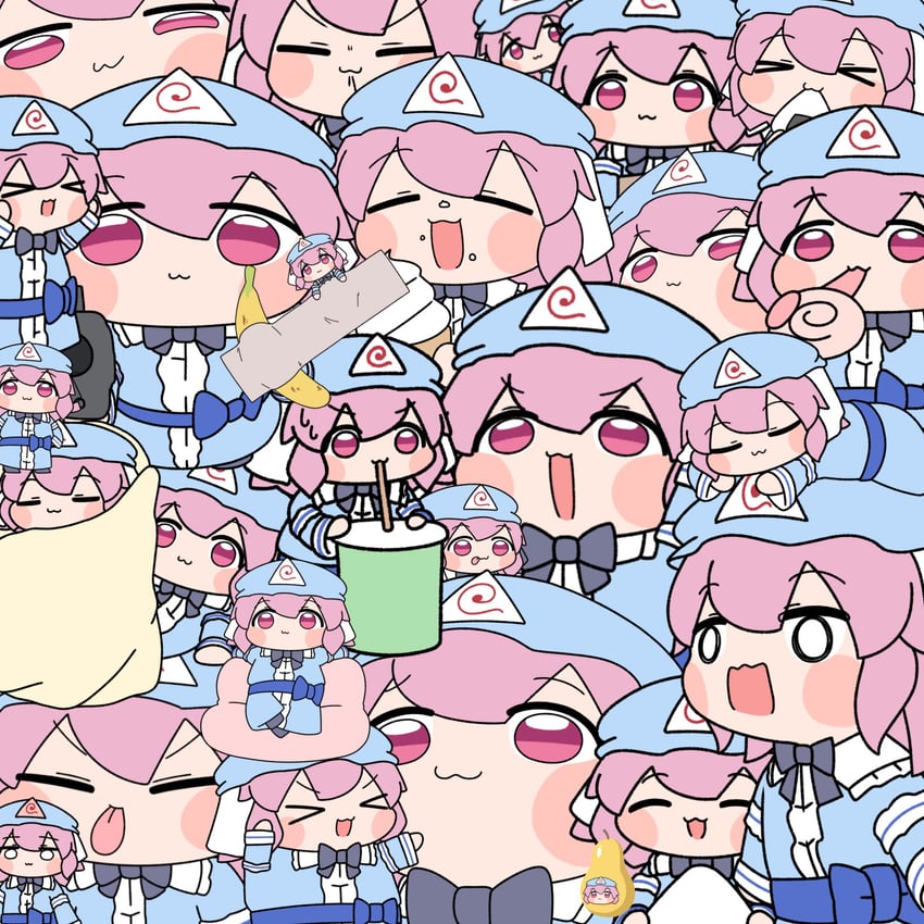 saigyouji yuyuko and pearto (touhou and 1 more) drawn by y75zei