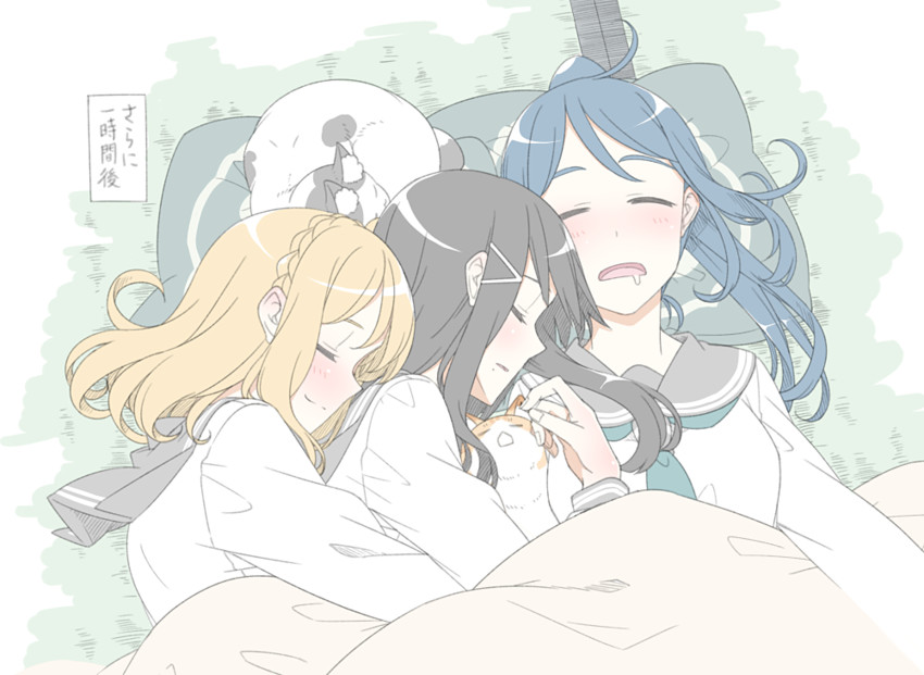 matsuura kanan, kurosawa dia, and ohara mari (love live! and 1 more) drawn by sakuraba_yuuki